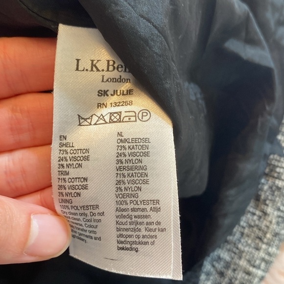 L.K. Bennett Julie Tweed Skirt sz 6 - Picture 12 of 12